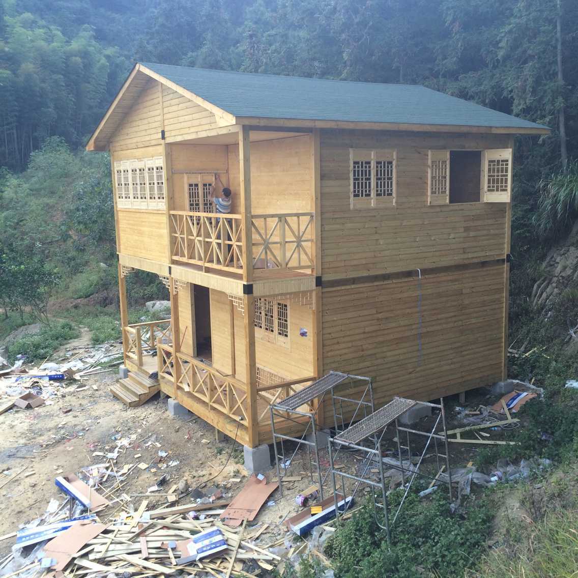 户外木屋可住人景区木屋轻型木别墅
