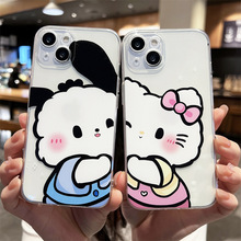 新款卡通可爱帕恰狗HelloKitty适用iPhone12手机壳苹果15女款防摔