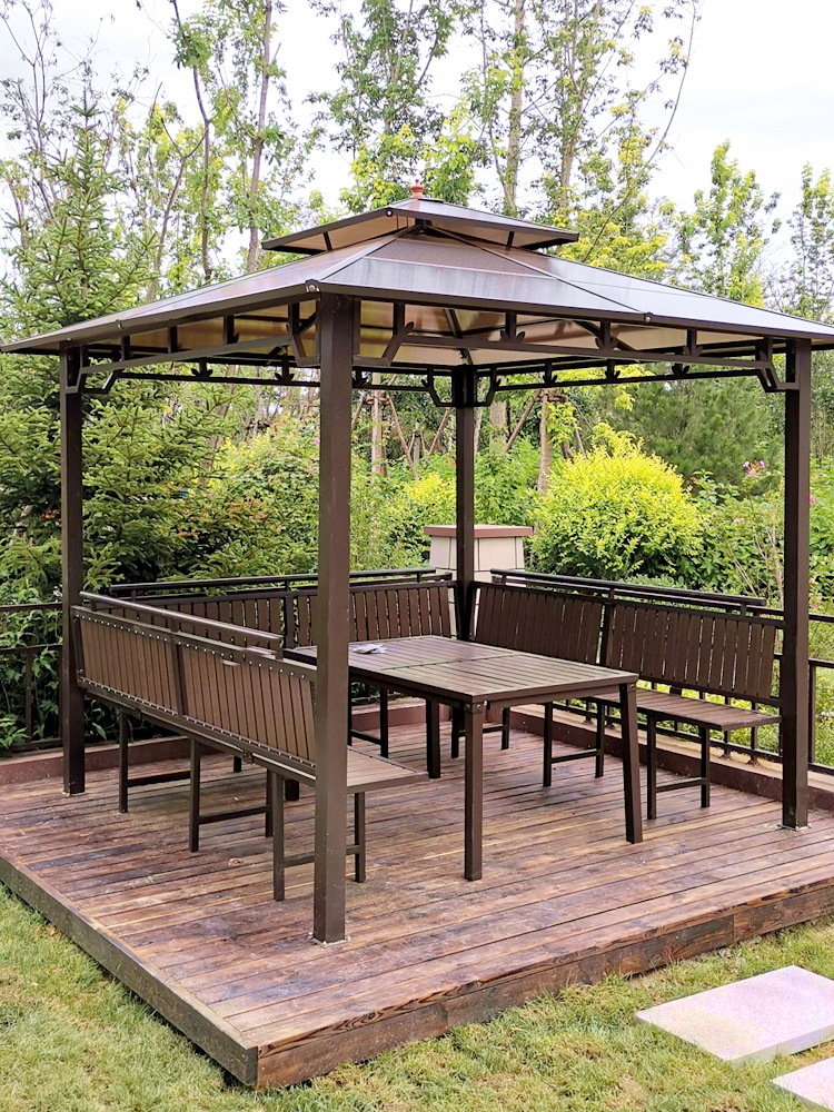 莫家凉亭户外庭院防腐木花园木屋别墅露台楼顶院子室外铝合金亭子