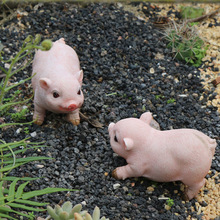 仿真动物可爱小猪摆件 花园庭院庭院盆景微景观装饰品树脂工艺品