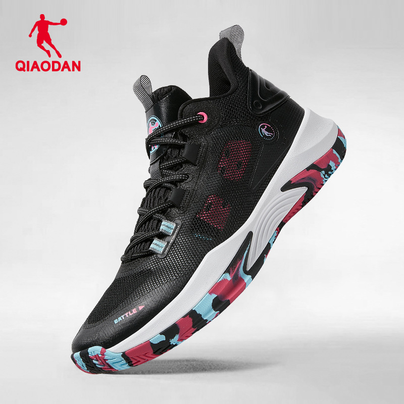 乔丹篮球鞋男鞋2024夏季新款学生实战高帮男球鞋黑色防滑运动鞋子