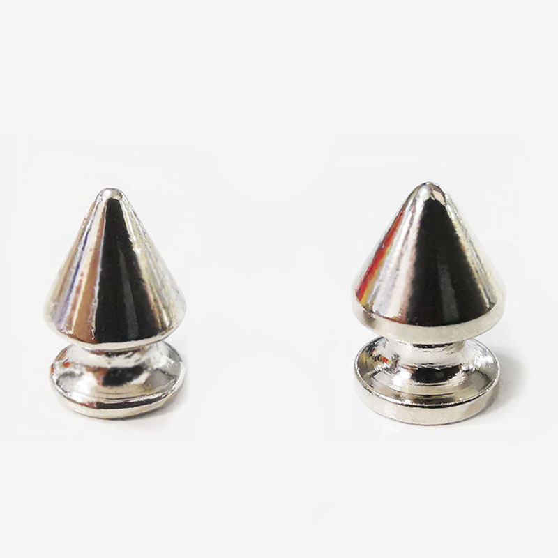 7x10mmdiy饰品辅料 朋克小铆钉防狼鞋配件树形全铜小尖头加底铆钉