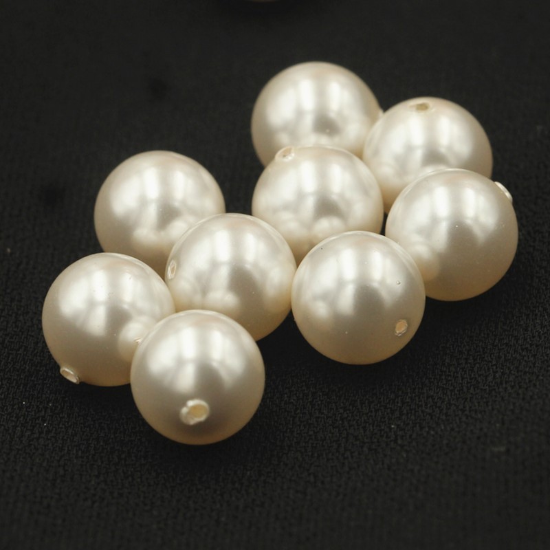 Shijia Austrian Crystal Pearl 5810 White Pearl650 Pure White through Hole DIY Accessories Beads