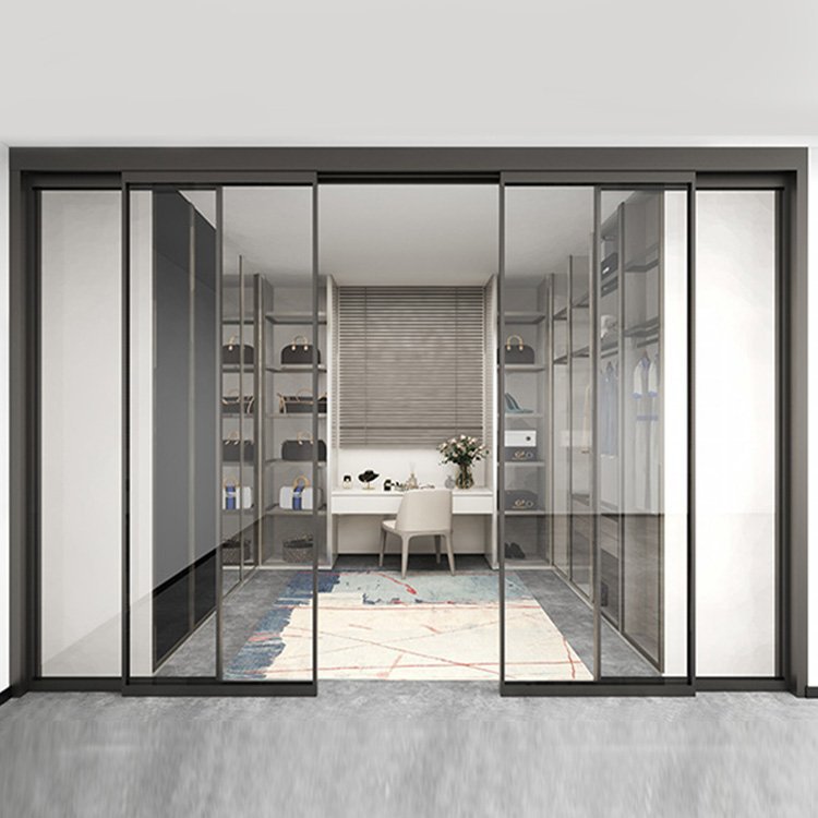 云蜗智能磁悬浮联动玻璃自动门极窄电动平移感应门吊轨电机厂家