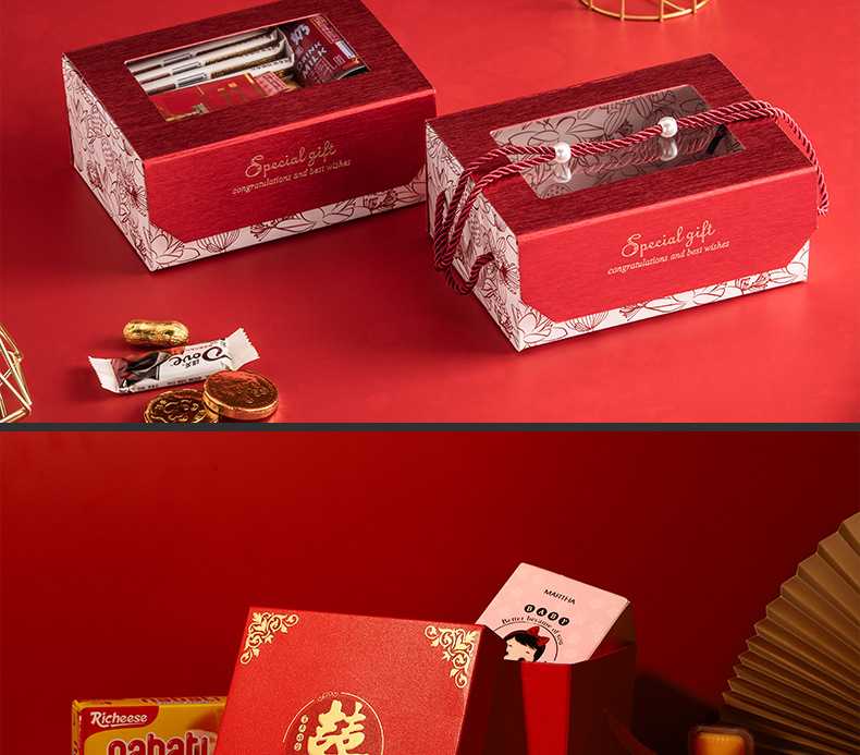 专供喜铺店批发 中式韩式婚礼糖盒结婚伴手礼礼盒喜糖盒子批发