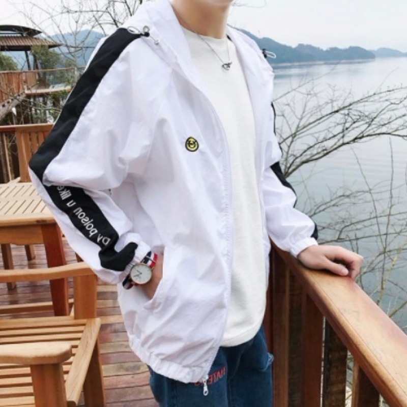 韩版防晒衣男孩单层薄款溥外套学生修身棒球服青少年太阳衣