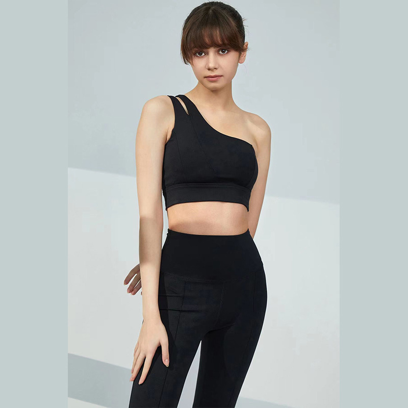 Sports Underwear Women's Professional Running Pilates Yoga Spaghetti-Strap Camisole Top Anti-Shock and Anti-SAG Workout Clothes Bra