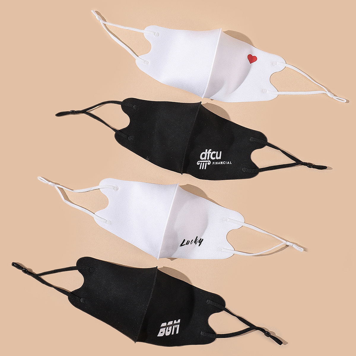 现货批发夏季成人烫画口罩女个性字母挂耳式黑色防尘防晒印花面罩