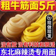 东北牛筋面麻辣烫面专用面玉米面条商用牛筋面宽面粗面批发火锅面