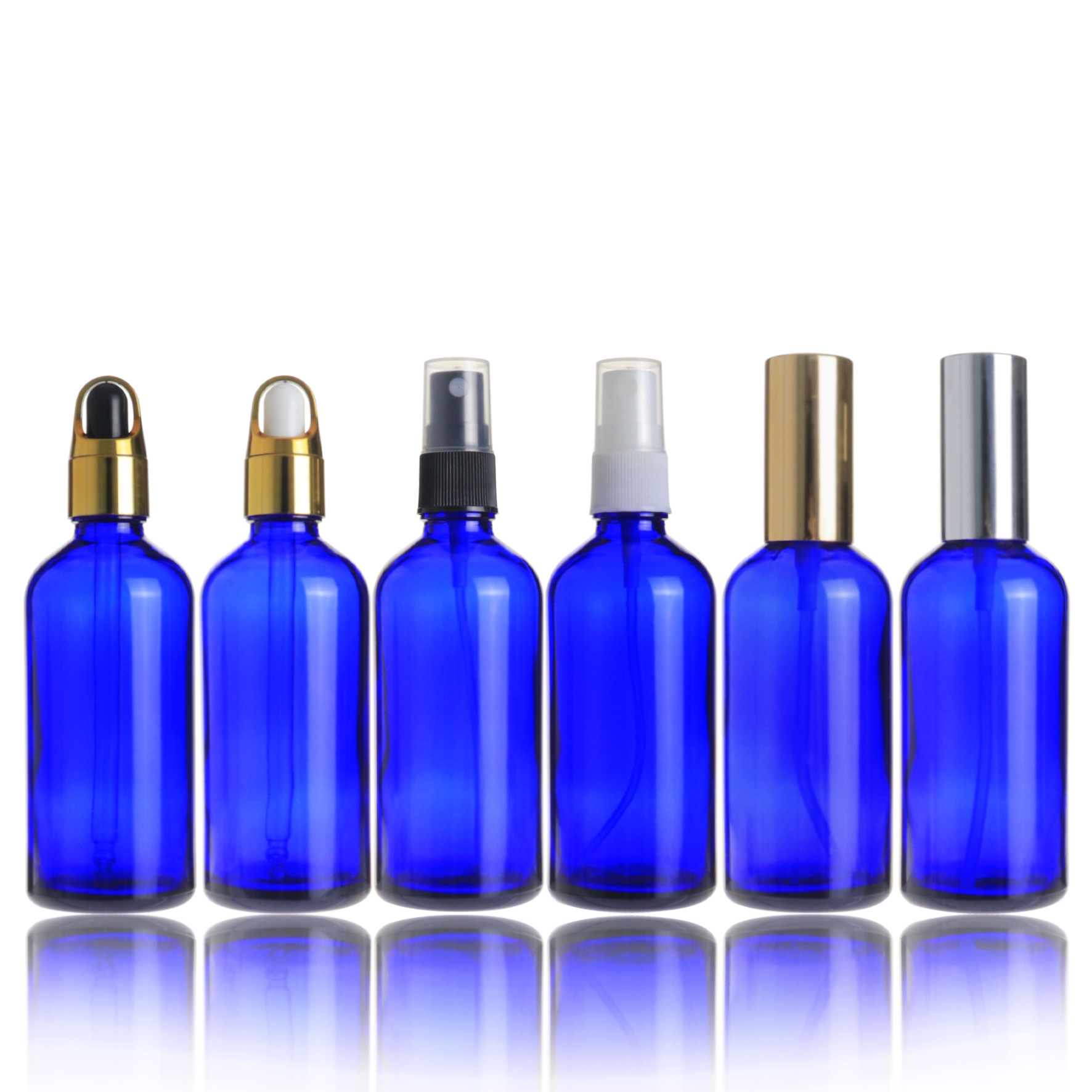 现货100ml蓝色精油瓶 化妆品瓶 精华液瓶 乳液瓶 滴管精油瓶