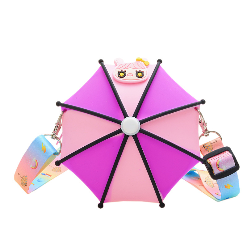 Silicone Coin Purse Casual All-Match Children's Personality Small Umbrella Shape Shoulder Messenger Bag Cartoon Children's Bag