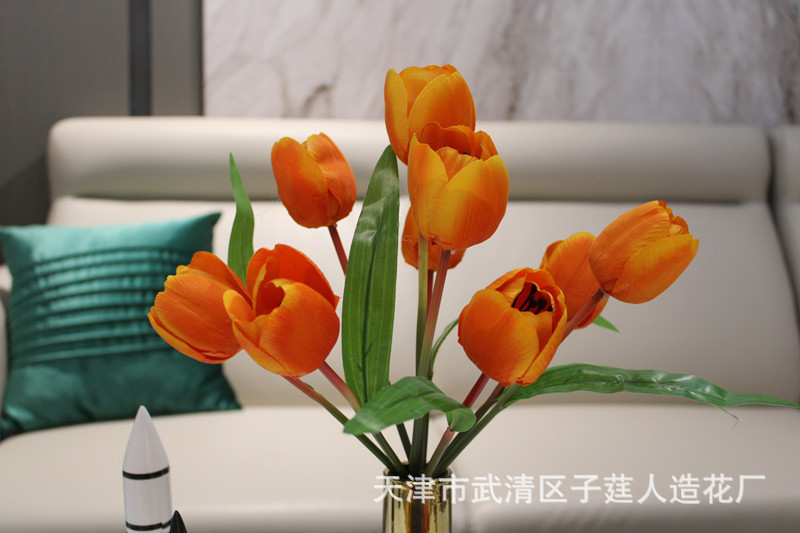 户外工程花坛装饰仿真花郁金香婚庆家居摄影摆件假花道具跨境外贸