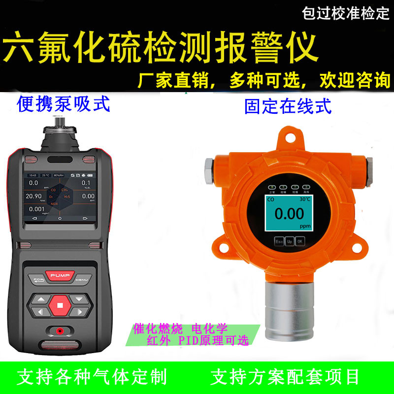 六氟化硫检测仪防爆配电室电房SF6传感器在线式六氟化硫报警器