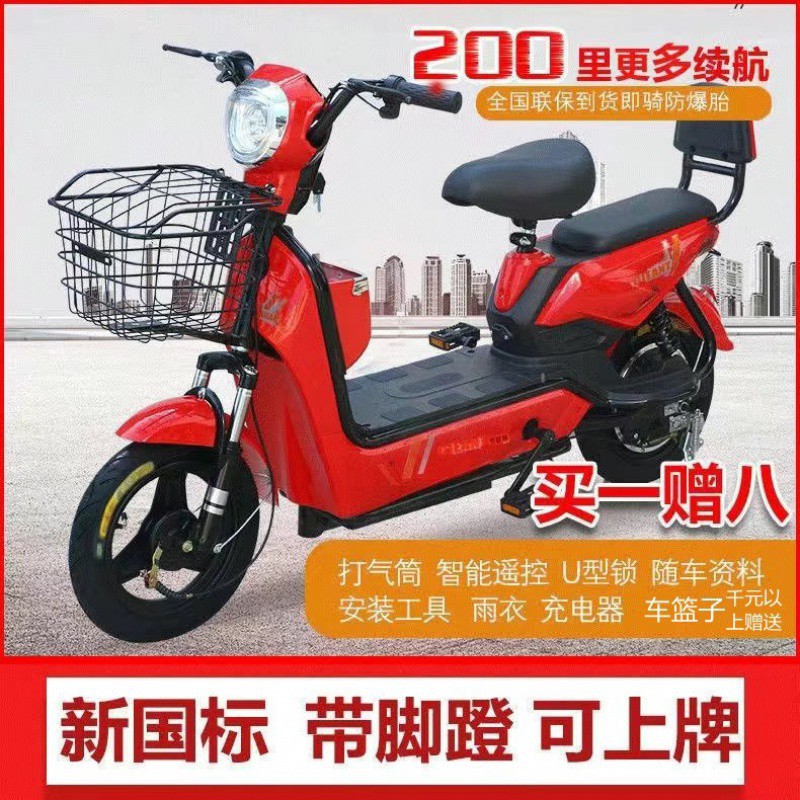 老年代步电动车电瓶车电动滑板车小型电车双人两轮电动自行车长跑