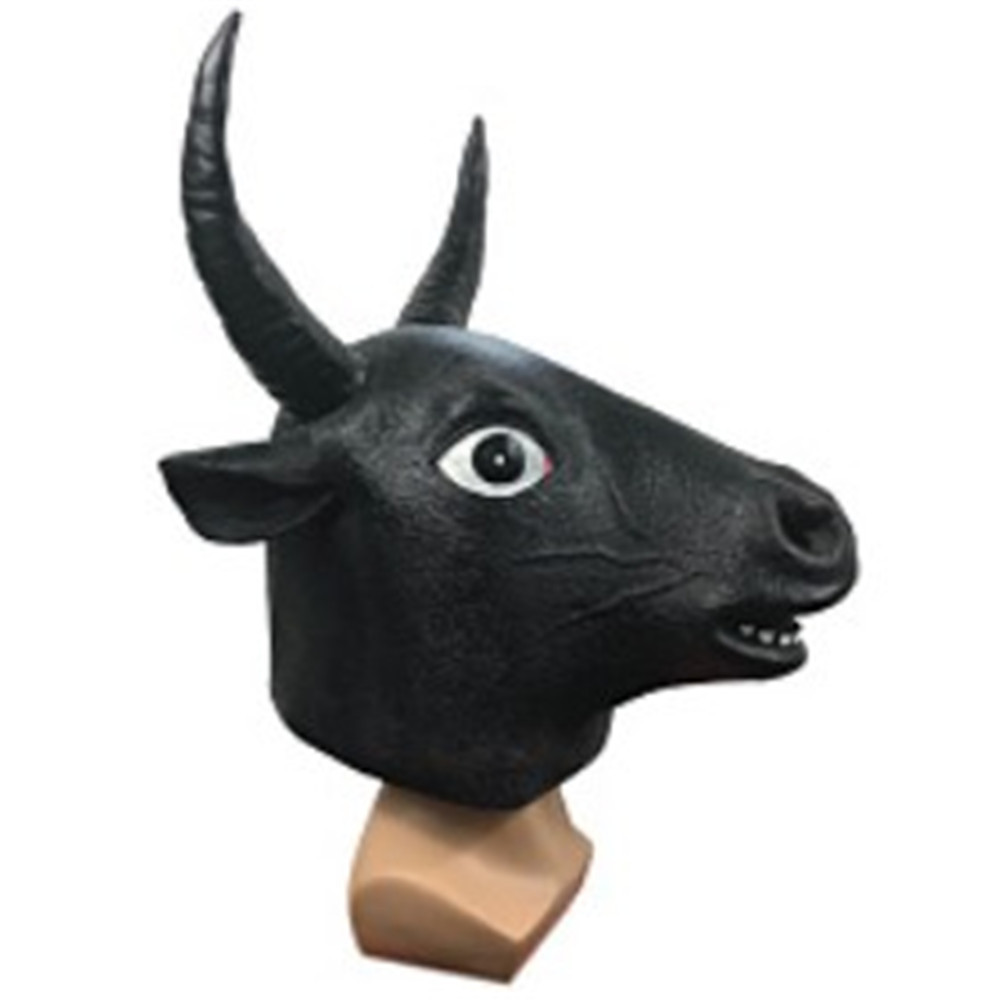 金牛头套牛头面具动物生肖道具牛气冲天牛魔王头饰牛年年会派对新