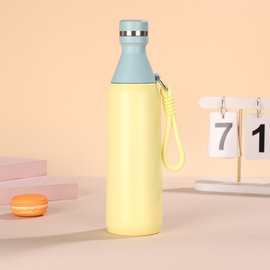 新款小口瓶可乐瓶304不锈钢保龄球杯保温杯户外登山运动水壶
