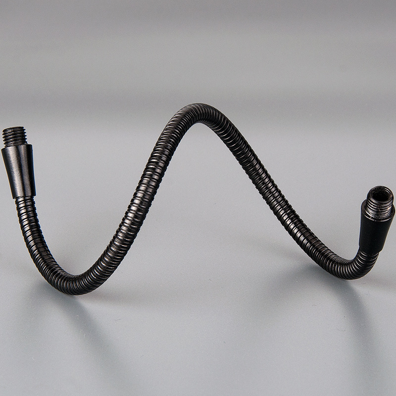 黑色鹅颈管万向软管台灯金属支架灯座可弯曲定型管工作灯蛇管配件