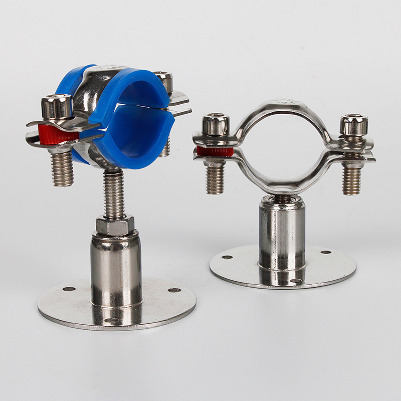 304不锈钢卡扣管支架固定可调节抱箍pvc管卡管道卡箍水管抱夹托架