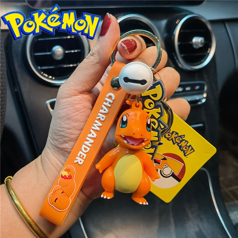 Wolf Bowang Genuine Pokemon Pikachu Keychain Female Male Cute Trendy Cartoon Doll Cars and Bags Pendant