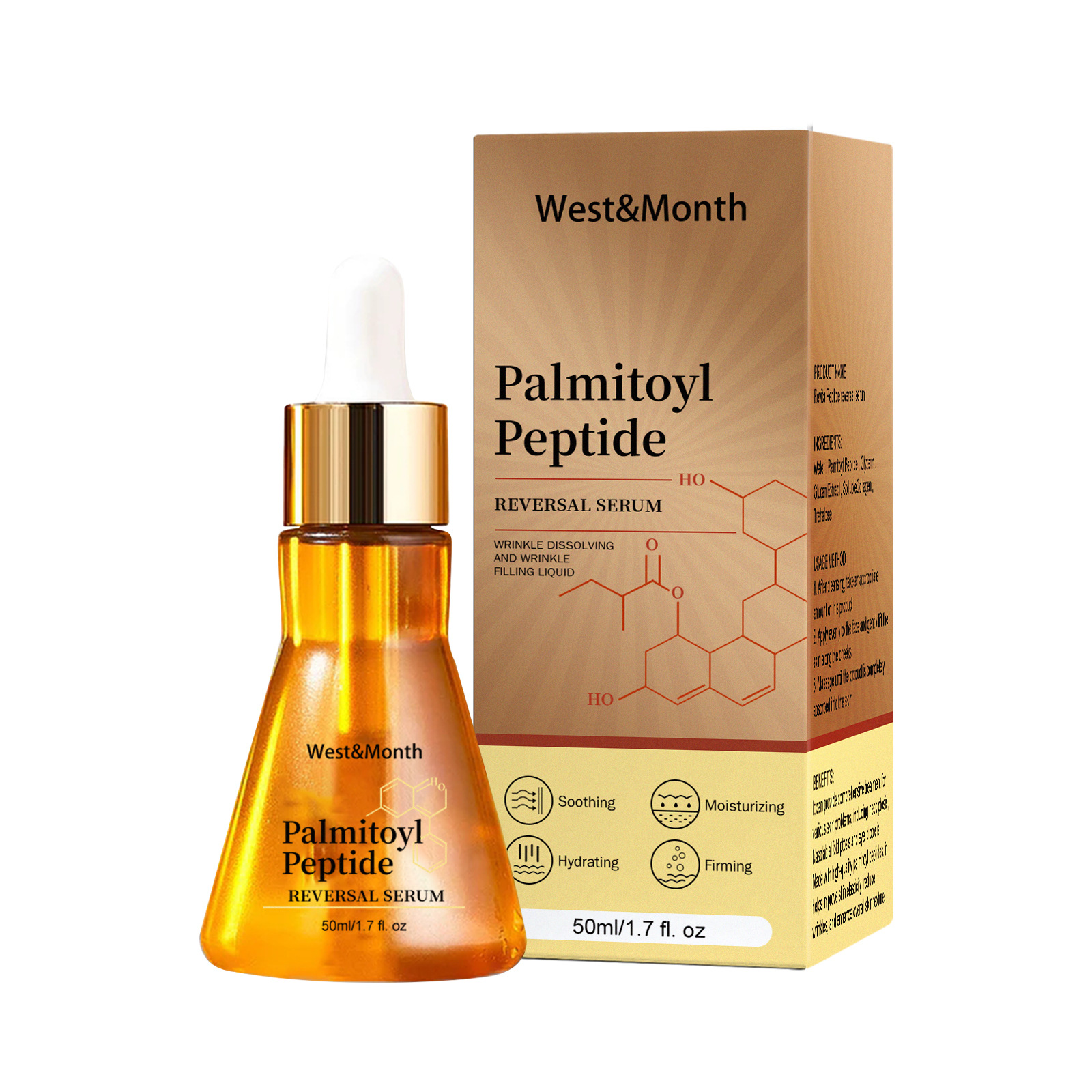 West & Month Facial Essence Fading Wrinkle Hydrating and Firming Skin Rejuvenation Essence