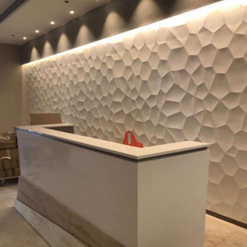 背景墙旦石纹波浪板浮雕板实木板雕花花护墙板pvc立体造型装饰板