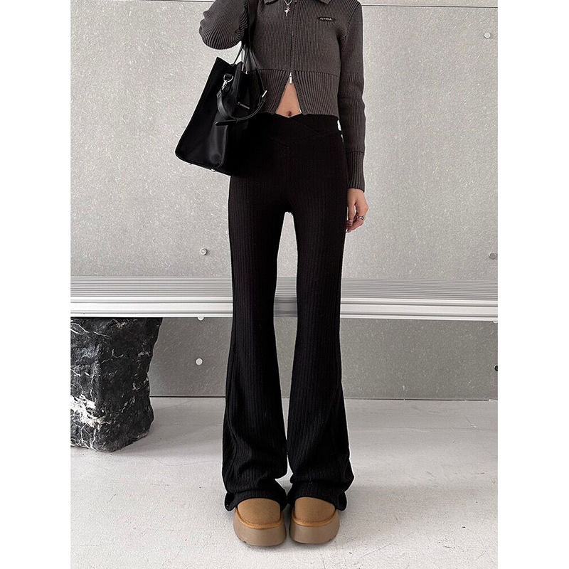 Casual Pants for Women Autumn Idle Style Loose All-Match High Waist Slimming Drooping Straight Flared Pants Bootcut Trousers Women