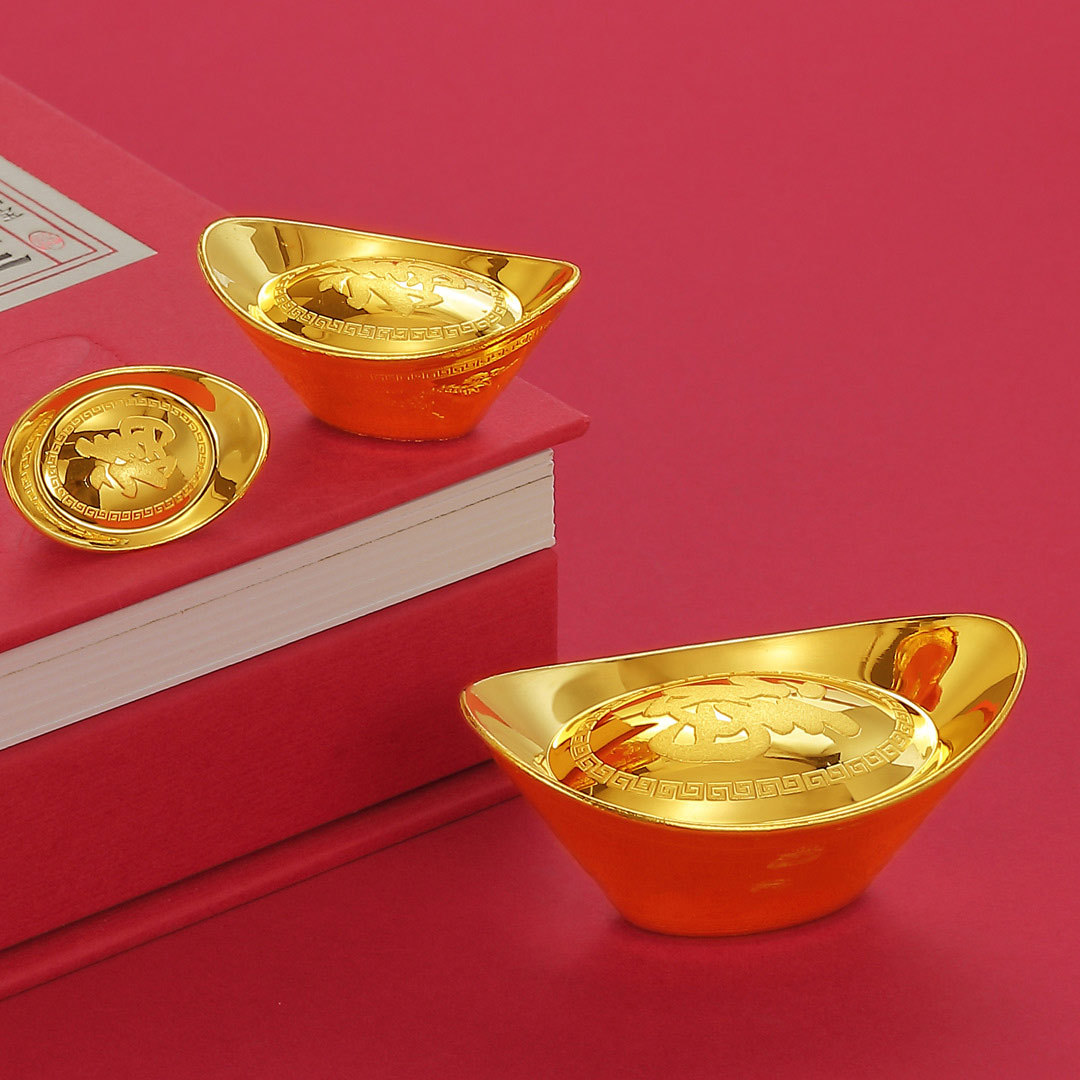 翠绿足金9999黄金元宝福字金元宝金条收藏投资储值支持回购