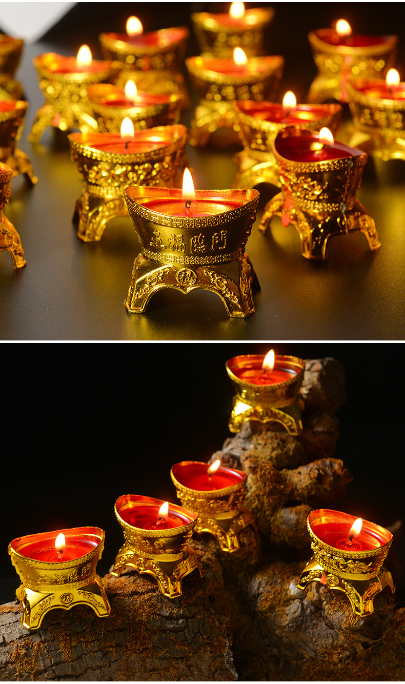 创意蜡烛工艺元宝蜡烛佛教酥油求婚结婚开业灯佛品供灯许愿祈福