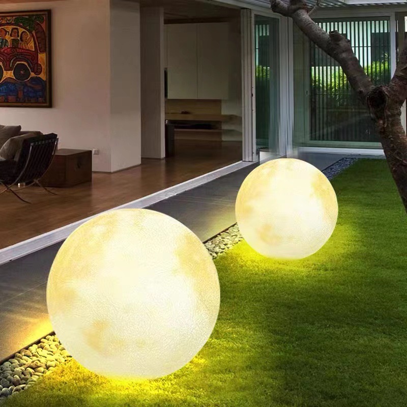 定制户外防水草坪灯泳池灯派对氛围创意月亮灯花园庭院网红月球灯