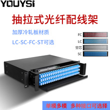 光缆配线架光纤终端盒抽拉机架式SC ST FC LC接线盒 72 口YOUYSI