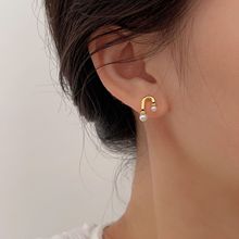 持恒S925银简约设计感小灯泡珍珠耳钉女2024女新款夏轻奢耳环耳饰