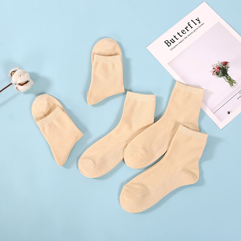 肉色袜子女韩版中筒袜肤色春季棉线工作夏天漏脚踝纯糖果色秋冬科
