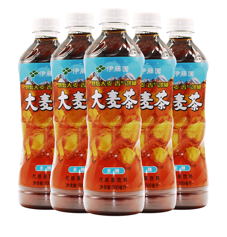 ito en伊藤园大麦茶饮料无糖500ml*15瓶/箱