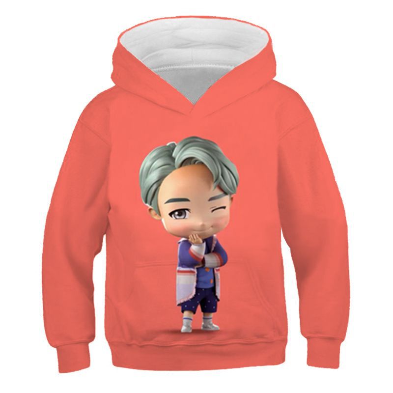 源头厂家秋冬款卡通动漫q版少年团3d数码印花儿童卫衣可来图d制