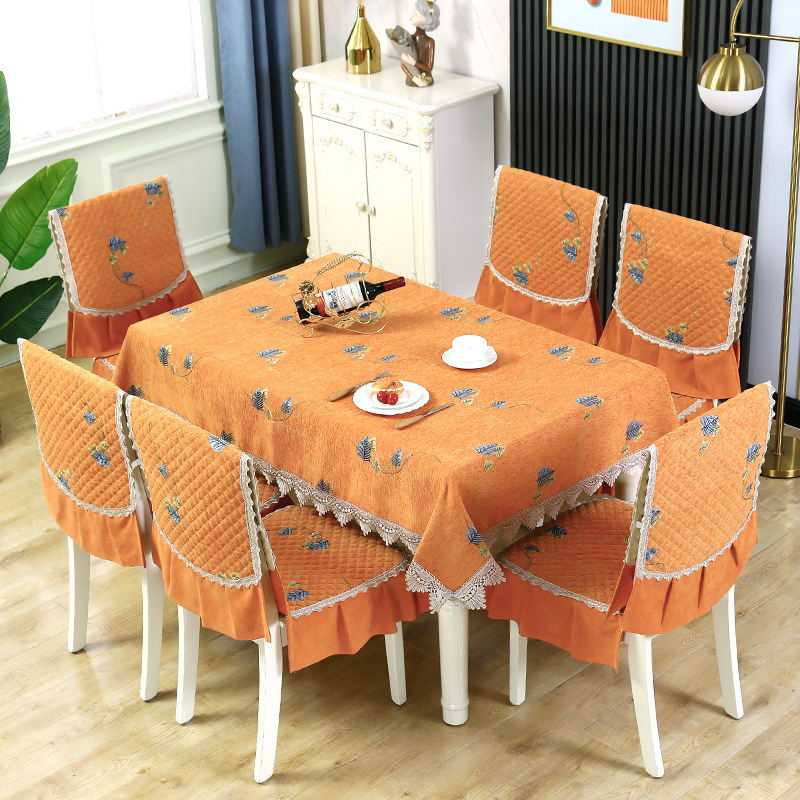 Dining Table Cloth Chair Cushion Set Household Chair Cover Home Fabric Dining Table Cloth Coffee Table Cloth Chair Cover Factory Wholesale