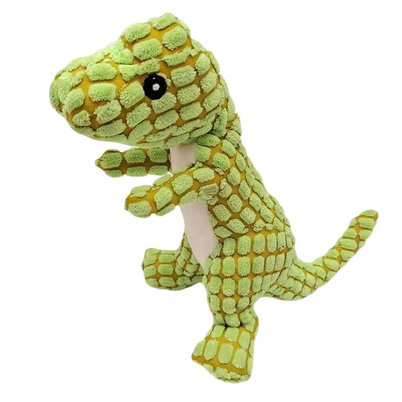 Factory Wholesale Pet Dog Toy Jarre Aero Bull Molars Vent Training Corn Velvet Dinosaur Sound Dog Play