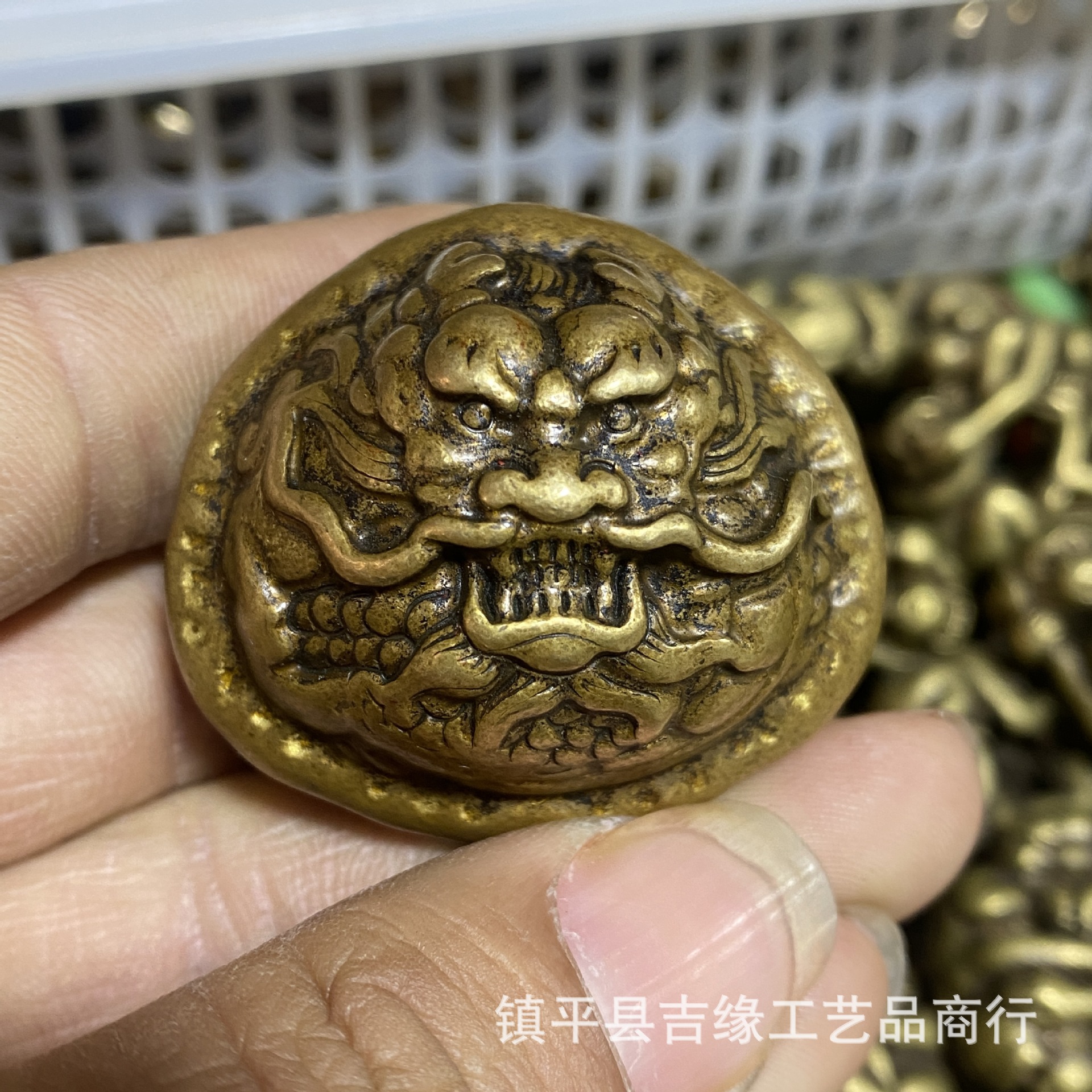 黄铜核桃摆件文玩龙头款实心黄铜手把件健身球铜核桃-阿里巴巴