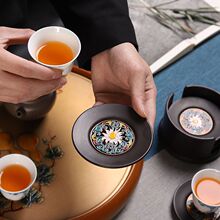 茶杯垫电木杯垫实木杯托茶道功夫垫子家用日式禅意隔热垫茶具配件