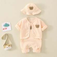 婴儿衣服春秋外套可爱超萌八个月宝宝连体衣薄款百天宝宝秋装洋气