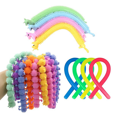 Cartoon Unicorn Horse Caterpillar Lala Bracelet Unicorn Decompression Vent Lamian Noodles Soft Rubber Toy Wristband