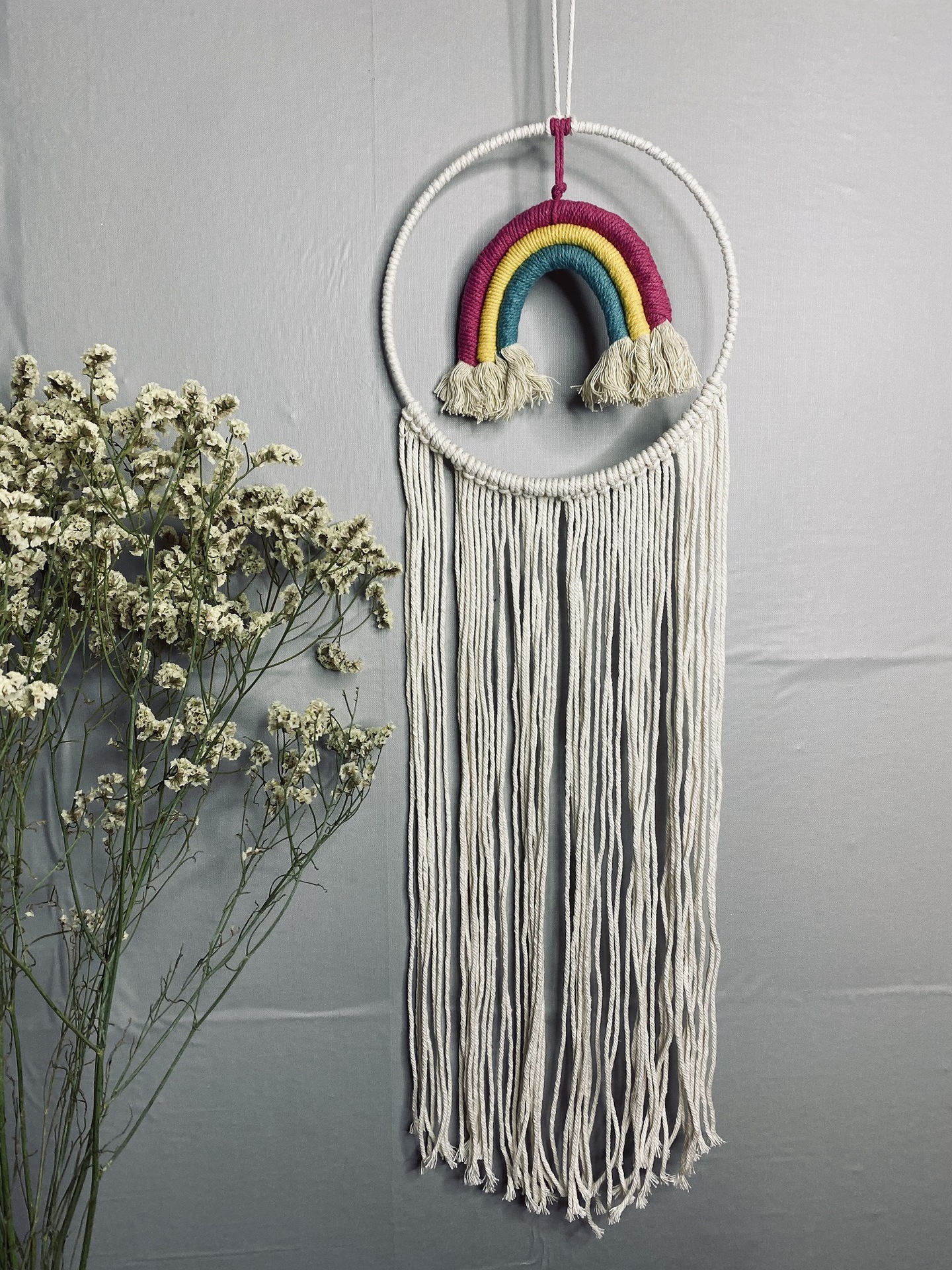 一件代发 北欧风波西米亚编织爱心挂毯挂件影楼影视服装店拍摄