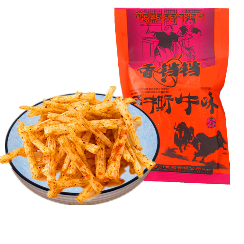 香铛铛手撕牛肉辣条牛味酒鬼味妈咪5角包5毛钱校园零食麻辣大礼包
