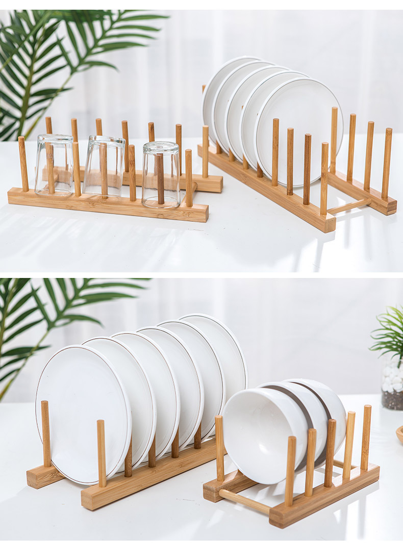 日式家用木制碗碟架沥水盘架晾杯架厨房餐具盘子架收纳架菜板架