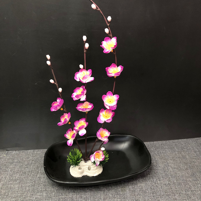 酒店冷菜盘饰花意境盘饰刺身装饰西餐摆盘创意性摆件创意梅花摆件