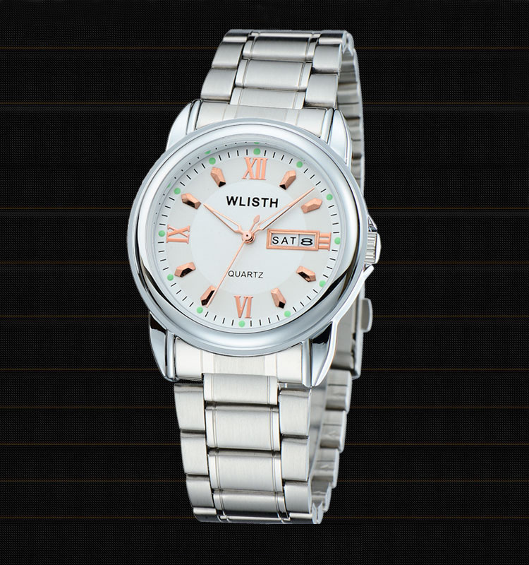 品牌潮流手表夜光男士手表商务时尚钢带手表男防水电子表加工代发