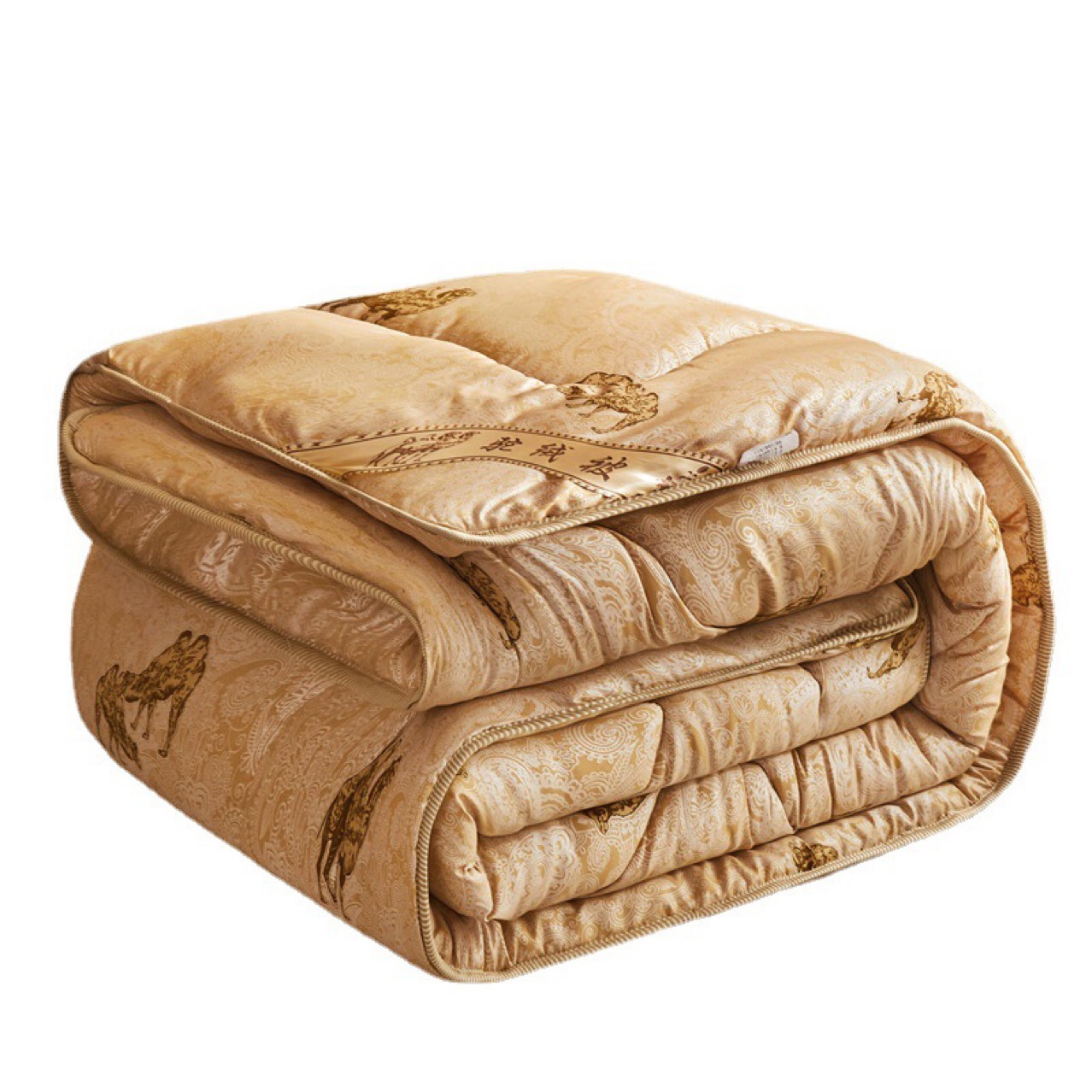 驼毛被会销礼品被子加厚驼绒被不跑毛无异味工厂直批公司福利冬被