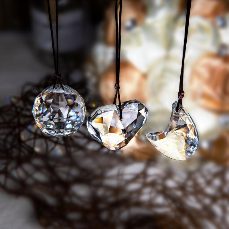 水晶球挂饰卧式房间可吊挂爱心窗户挂件彩虹制造梦幻月亮礼物玻璃