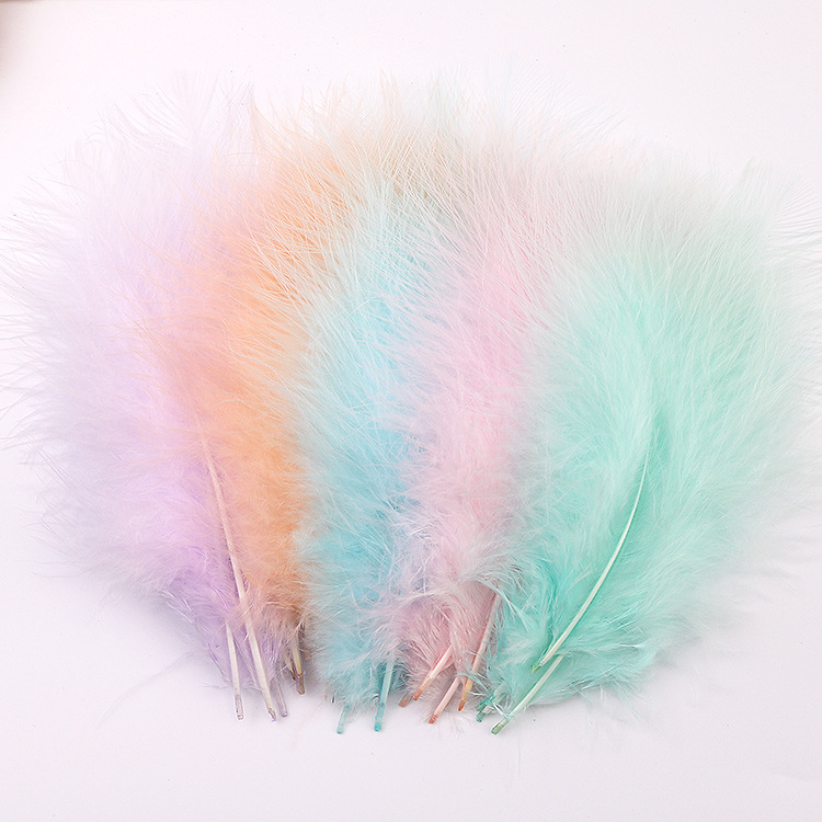 Factory Supply Spot Supply Full Velvet Feather Color Full Velvet Feather DIY Turkey Feather Wholesale