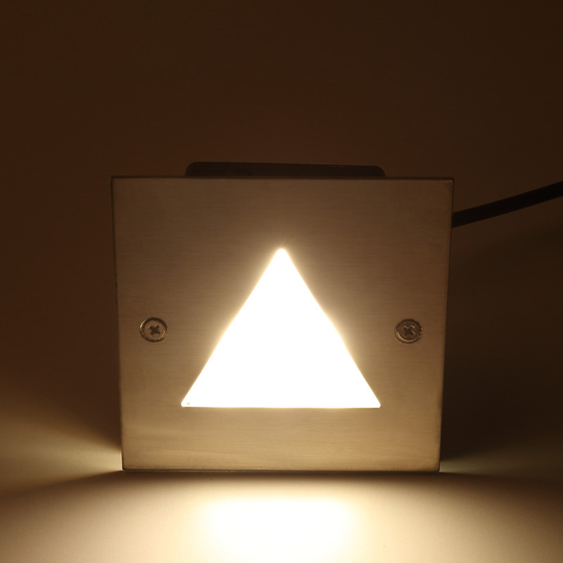 方形led梯步灯嵌入式侧壁灯3w踏步灯 走廊灯地脚夜灯台阶灯楼梯灯