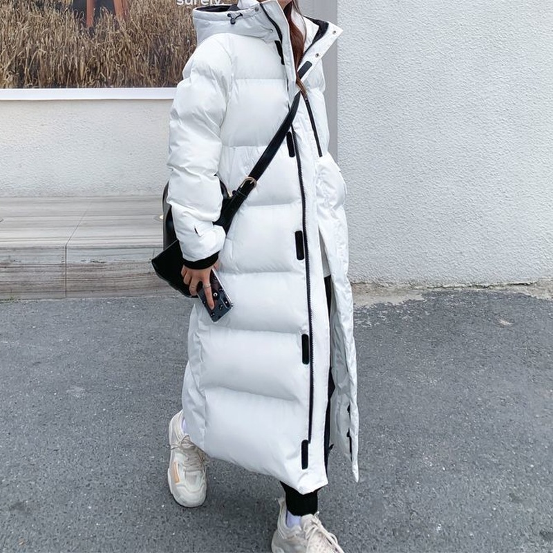 nerdy羽绒服爆款羽绒棉服女中长款过膝韩版棉袄宽松加厚棉衣外套